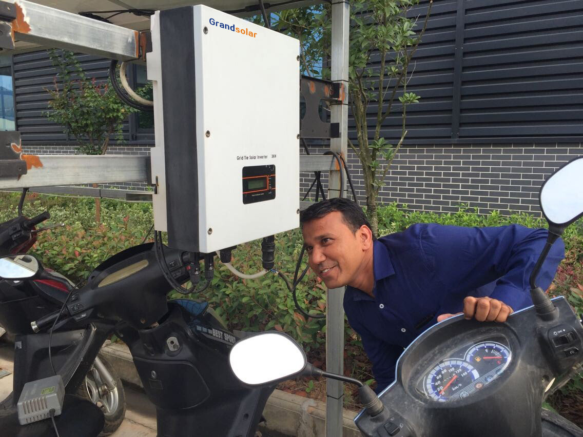 Welcome Nitin visit Grandsolar-Grandglow New Energy Technology Co. , Ltd.