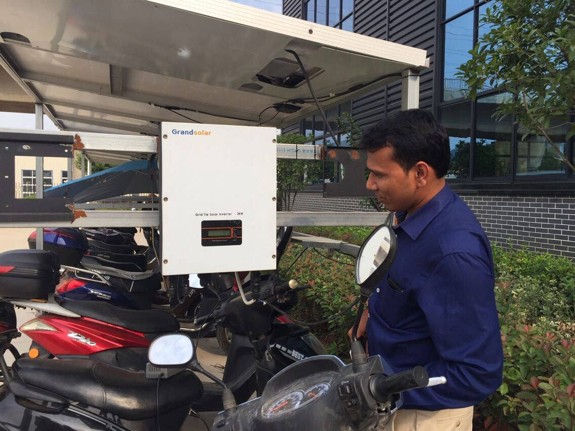 Welcome Nitin visit Grandsolar-Grandglow New Energy Technology Co. , Ltd.